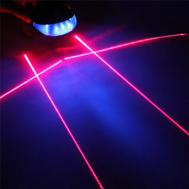 Hot 5 LED Ultra Bright Laser Beam MTB Mountain Bicycle Bike Cycling Rear Tail Warning Lamp Light Bike Accessories