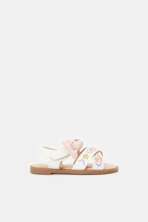 Infant Girls Floral Trim Sandal