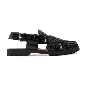 Joiner - Men's Black Patent Leather Sandal