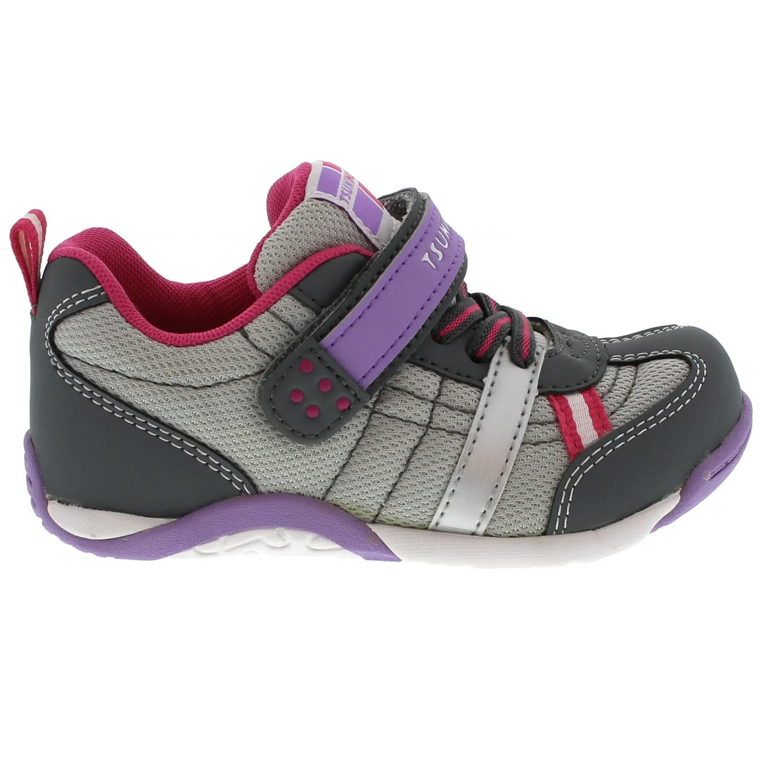 Kaz Kid's Athletic Sneaker - Gray/Purple