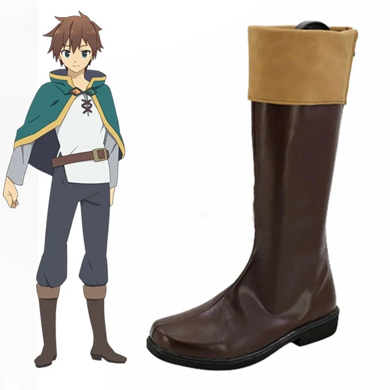 Konosuba: God's Blessing on This Wonderful World! Kono Subarashii Sekai ni Shukufuku wo! Satou Kazuma Shoes Cosplay Boots