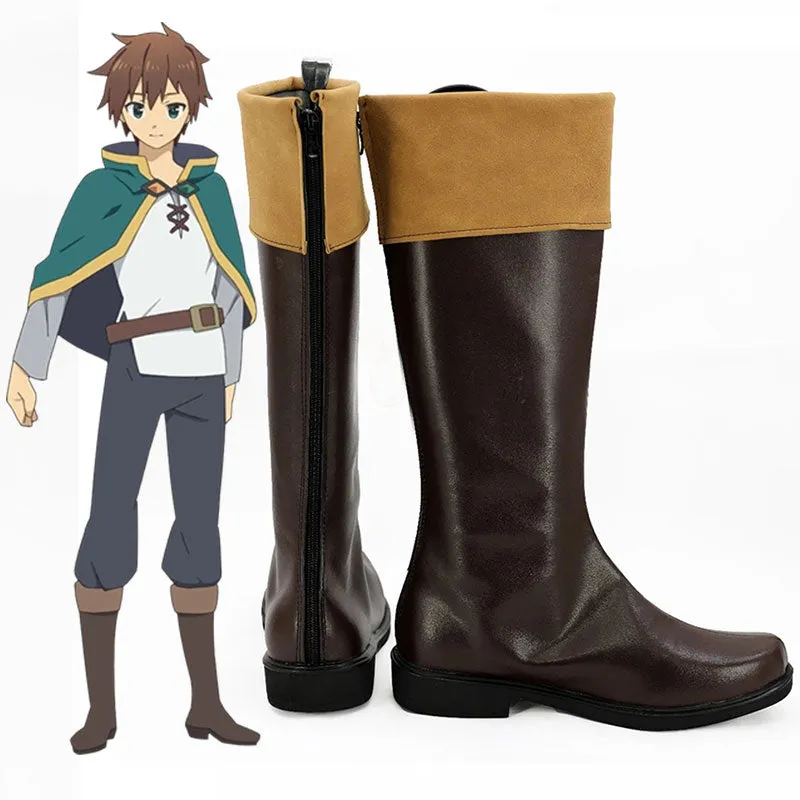 Konosuba: God's Blessing on This Wonderful World! Kono Subarashii Sekai ni Shukufuku wo! Satou Kazuma Shoes Cosplay Boots