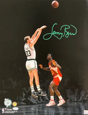 Larry Bird Signed 16x20 Boston Celtics vs Dominique Wilkins Photo Bird JSA ITP