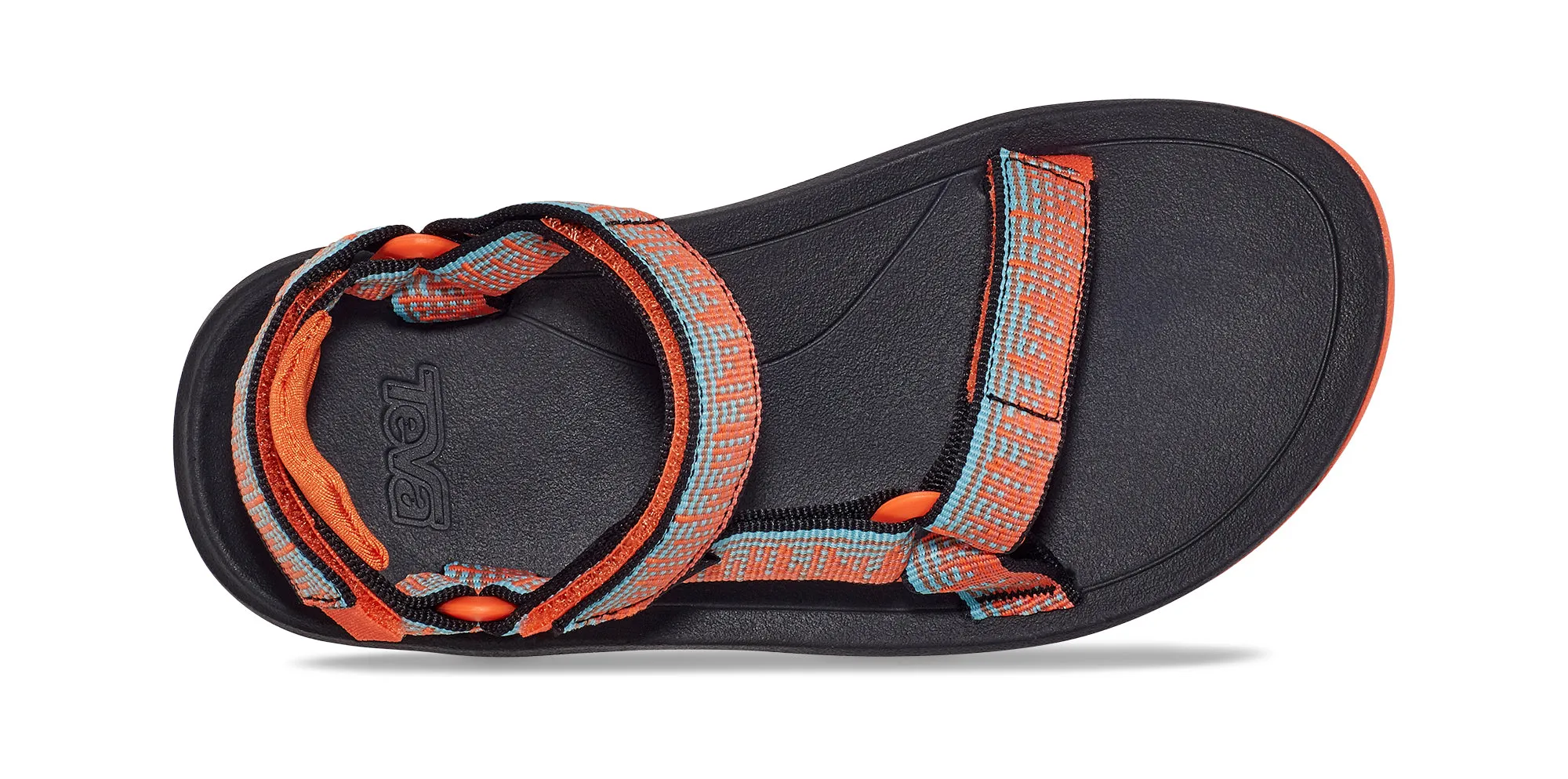 Little Kid's Teva Hurricane XLT 2 Color: Carrot Blue Mirage