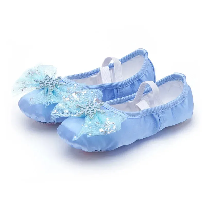 Lovely Princess Dance Soft Soled Ballet Shoe Children Girls Cat Claw Chinese Ballerina Exercises Shoes