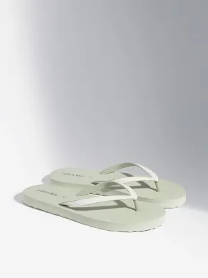 LUNA BLU Light Green Flip-Flops