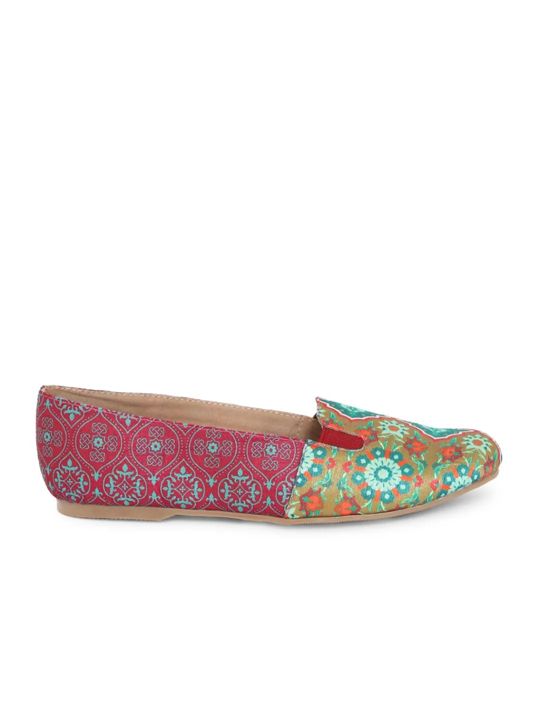 Magenta and Green Mughal Moccasins