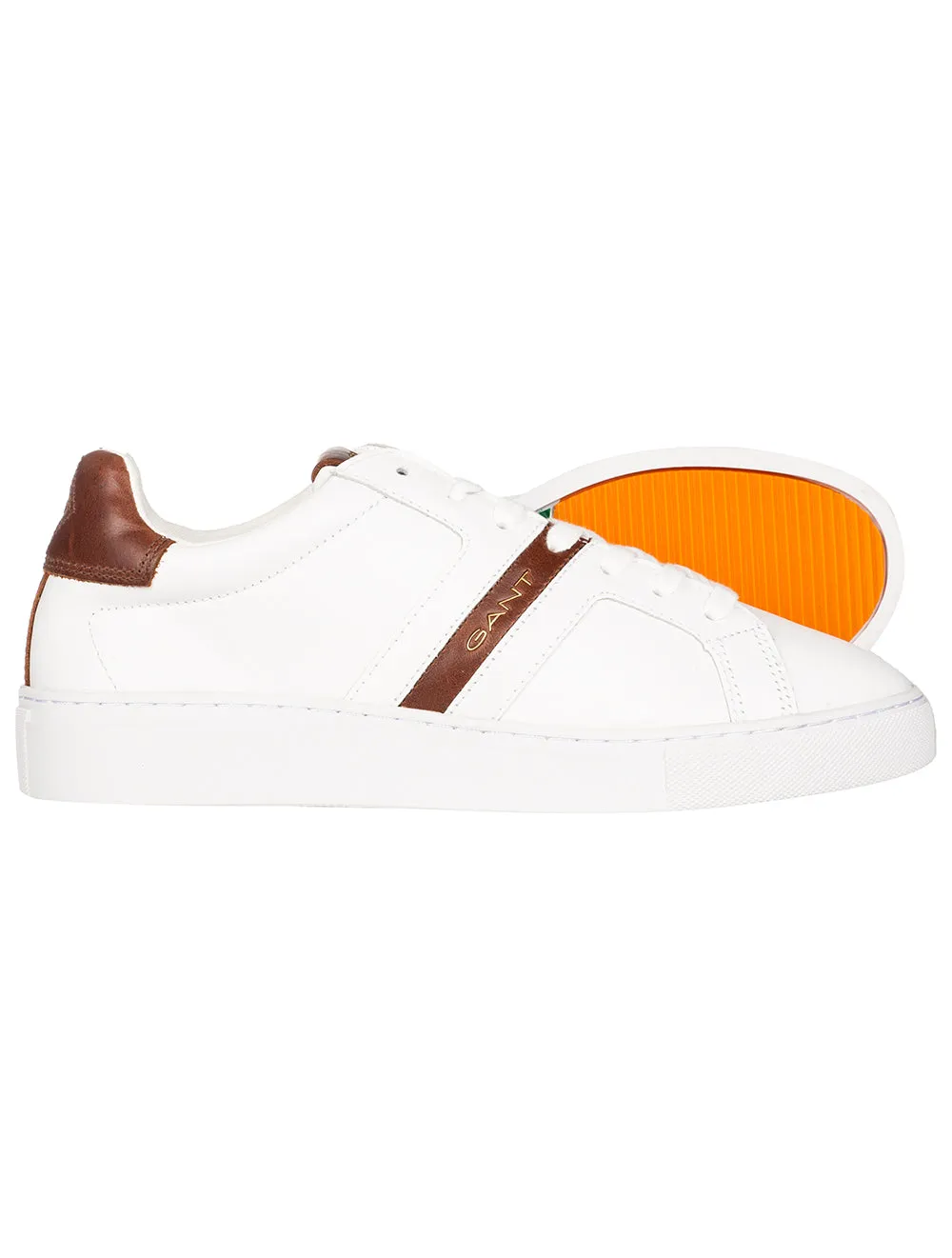 McJulien Leather Sneaker White Cognac