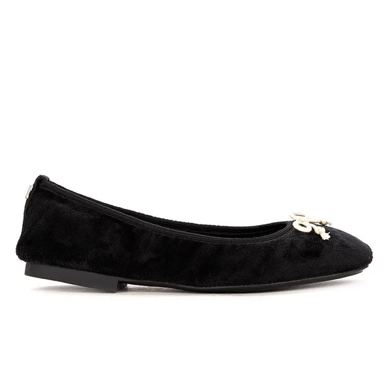 MELISSA Ballet Flat Shoes - Black Velvet