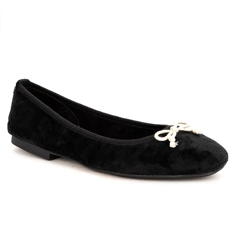 MELISSA Ballet Flat Shoes - Black Velvet