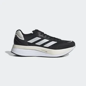 Men's Adidas Adizero Boston 10, Black/White/Gold Metallic, 12.5 D Medium