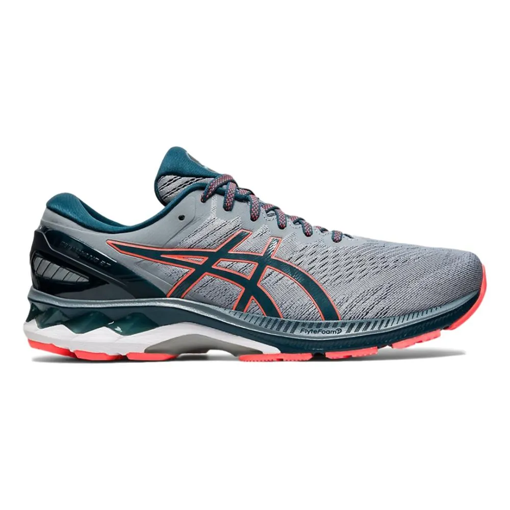 Men's Asics Gel-Kayano 27, Sheet Rock/Magnetic Blue, 9 2E Wide