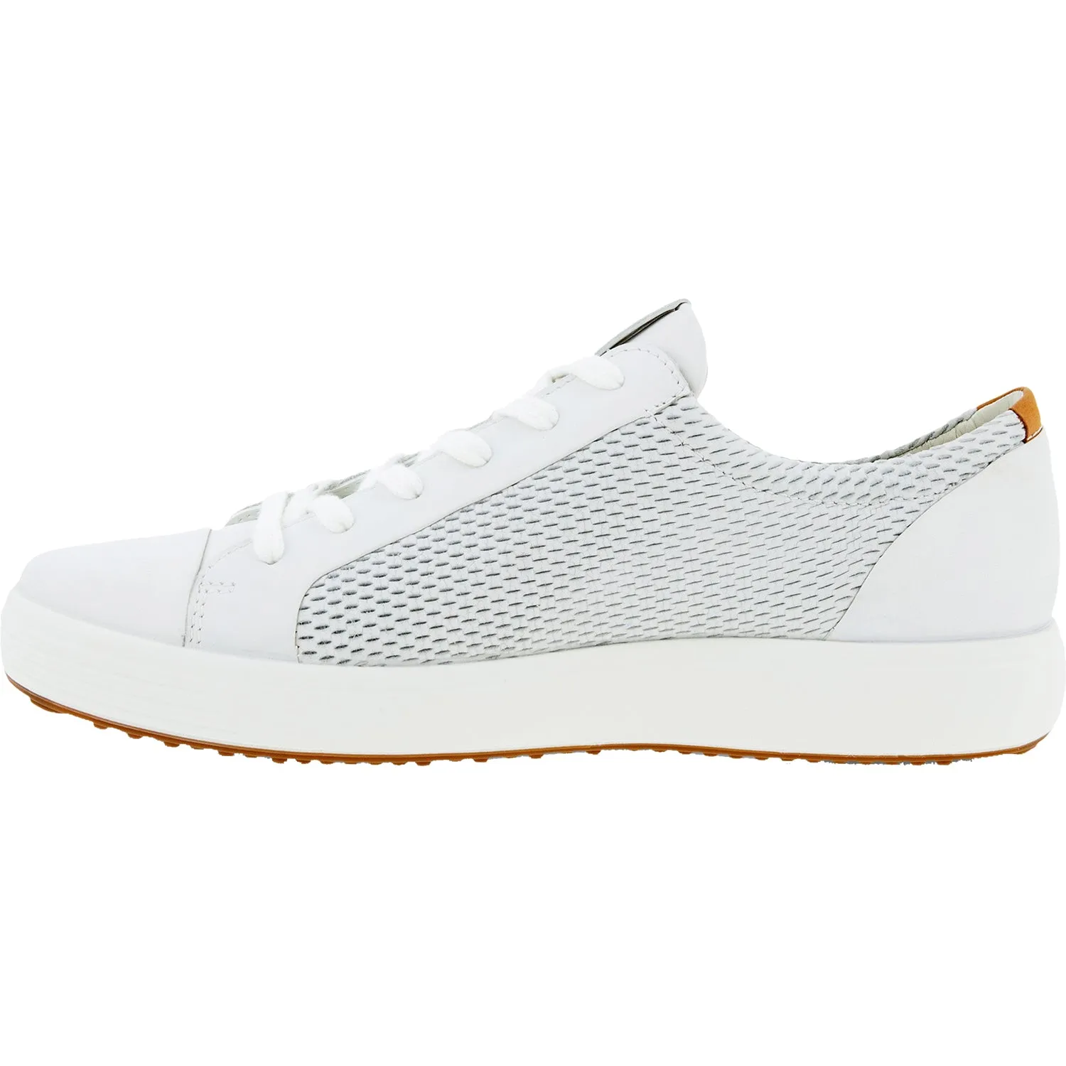 Men's Ecco Soft 7 City Sneaker White/Lion Leather