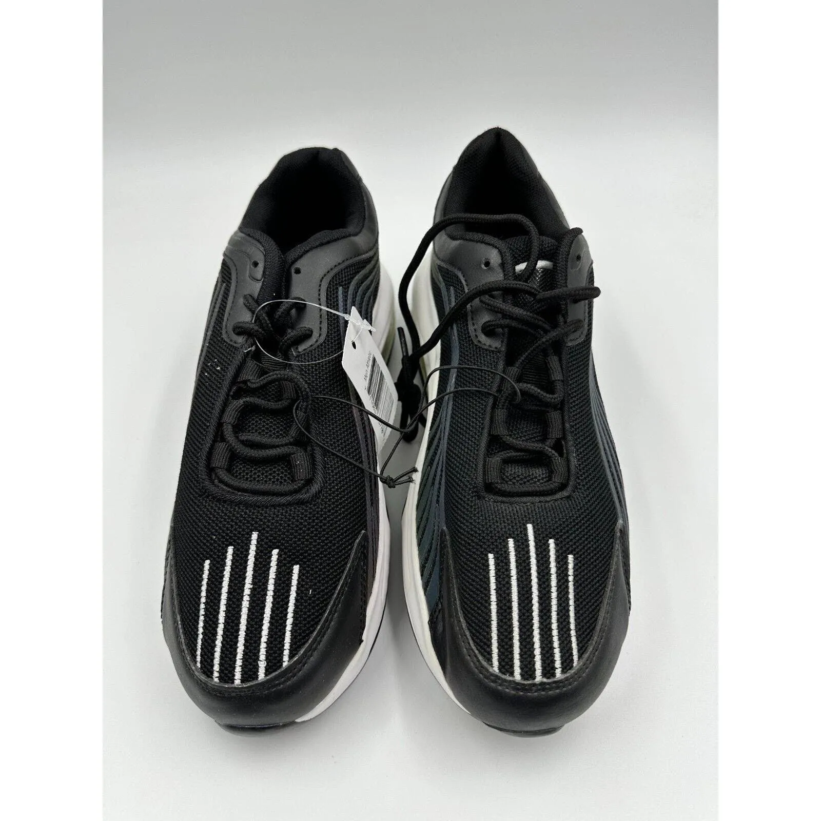 Men's Size 8, Black and White Air Style Sneakers