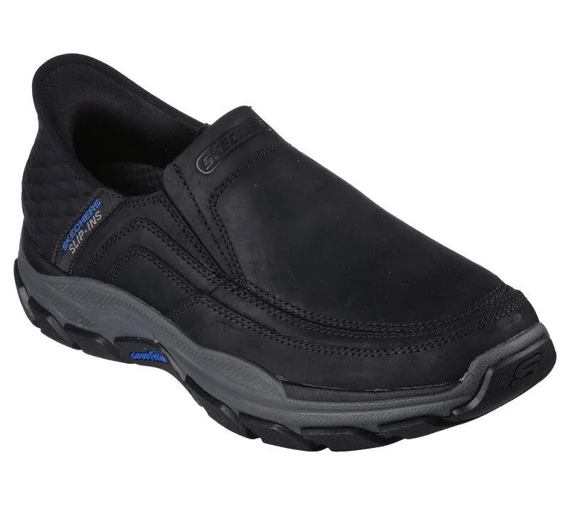 Men's Wide Relaxed Fit Skechers 204810 Slip-ins Rf Respected Elgin Trainers - Black