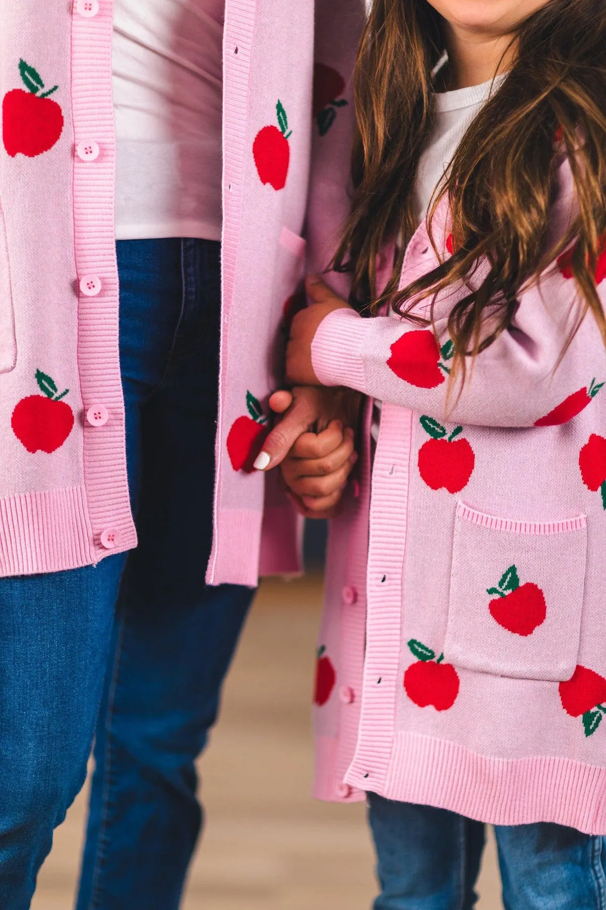 Mom & Me - Pink Apple Cardigan