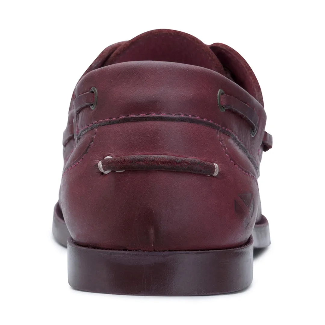 Mull Ladies Deck Shoe - Merlot by Hoggs of Fife