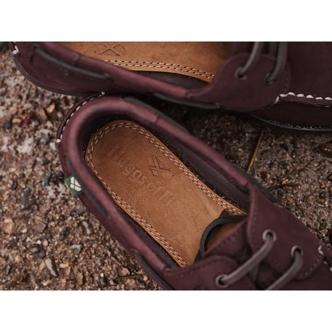 Mull Ladies Deck Shoe - Merlot by Hoggs of Fife