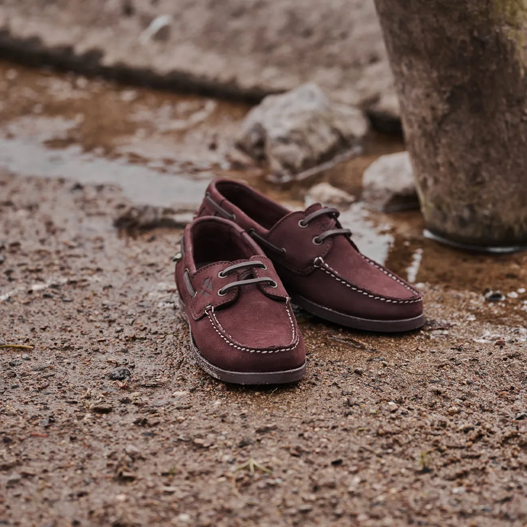 Mull Ladies Deck Shoe - Merlot by Hoggs of Fife