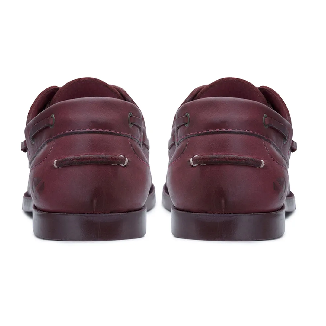 Mull Ladies Deck Shoe - Merlot by Hoggs of Fife