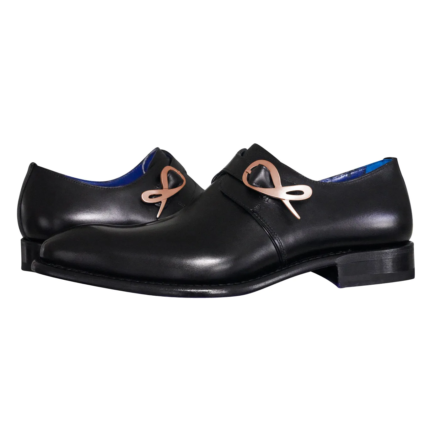 Nero Opal With Rose Gold Hardware Monk Strap