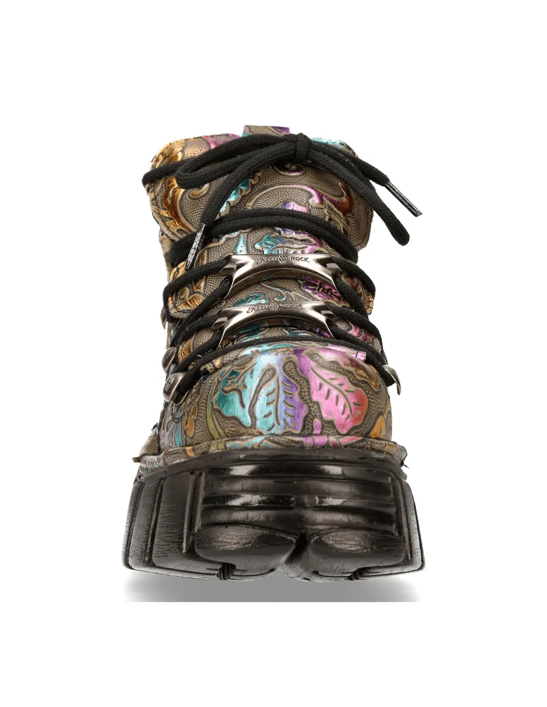 NEW ROCK Gothic Platform Sneakers with Floral Design