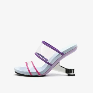 Paula Blue Clear PVC Sandals