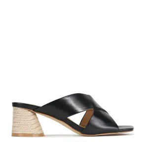 PETORA LEATHER SLIDE HEELED SANDAL