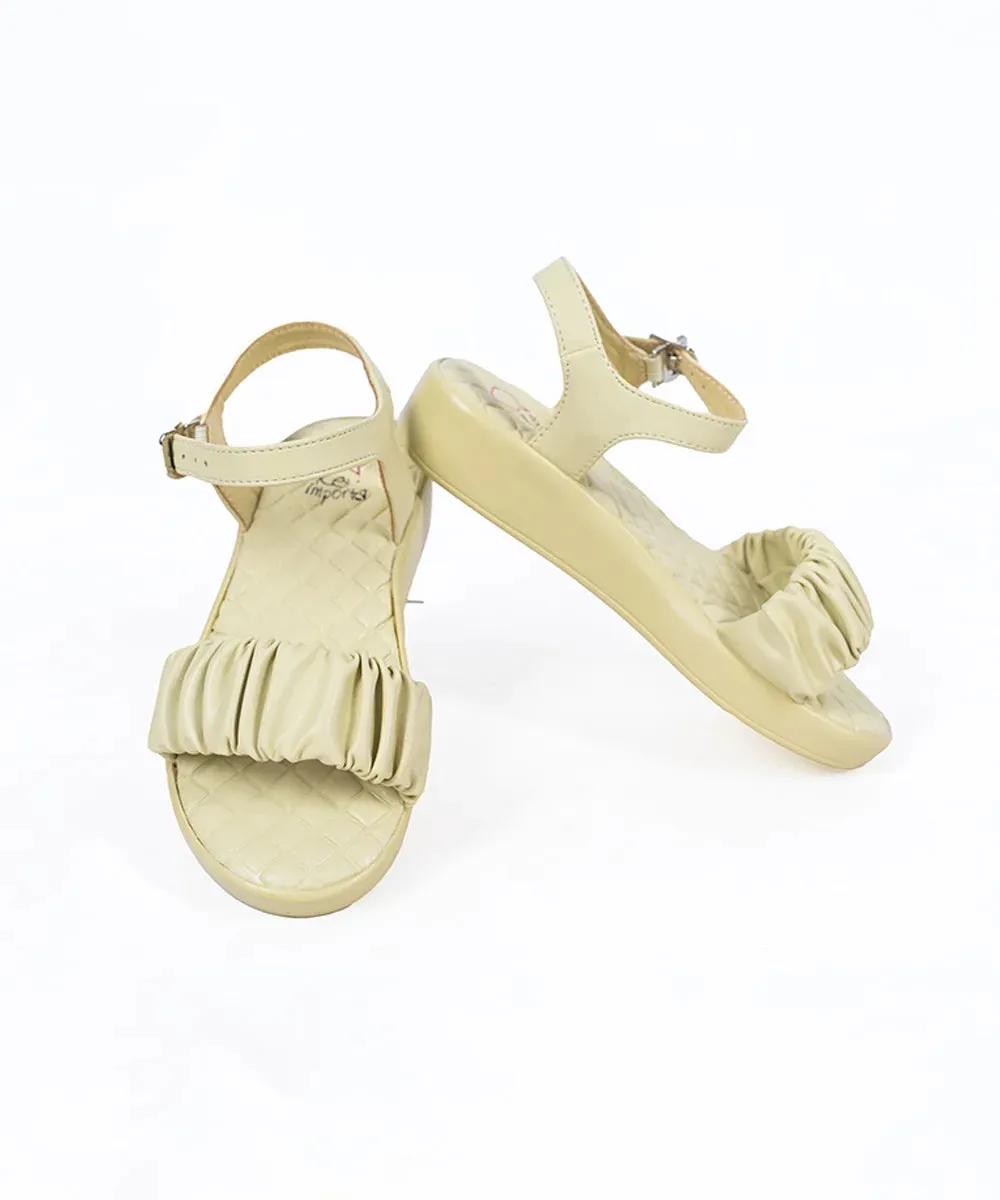 Pista Green Colored Baby Girl Sandal for Party