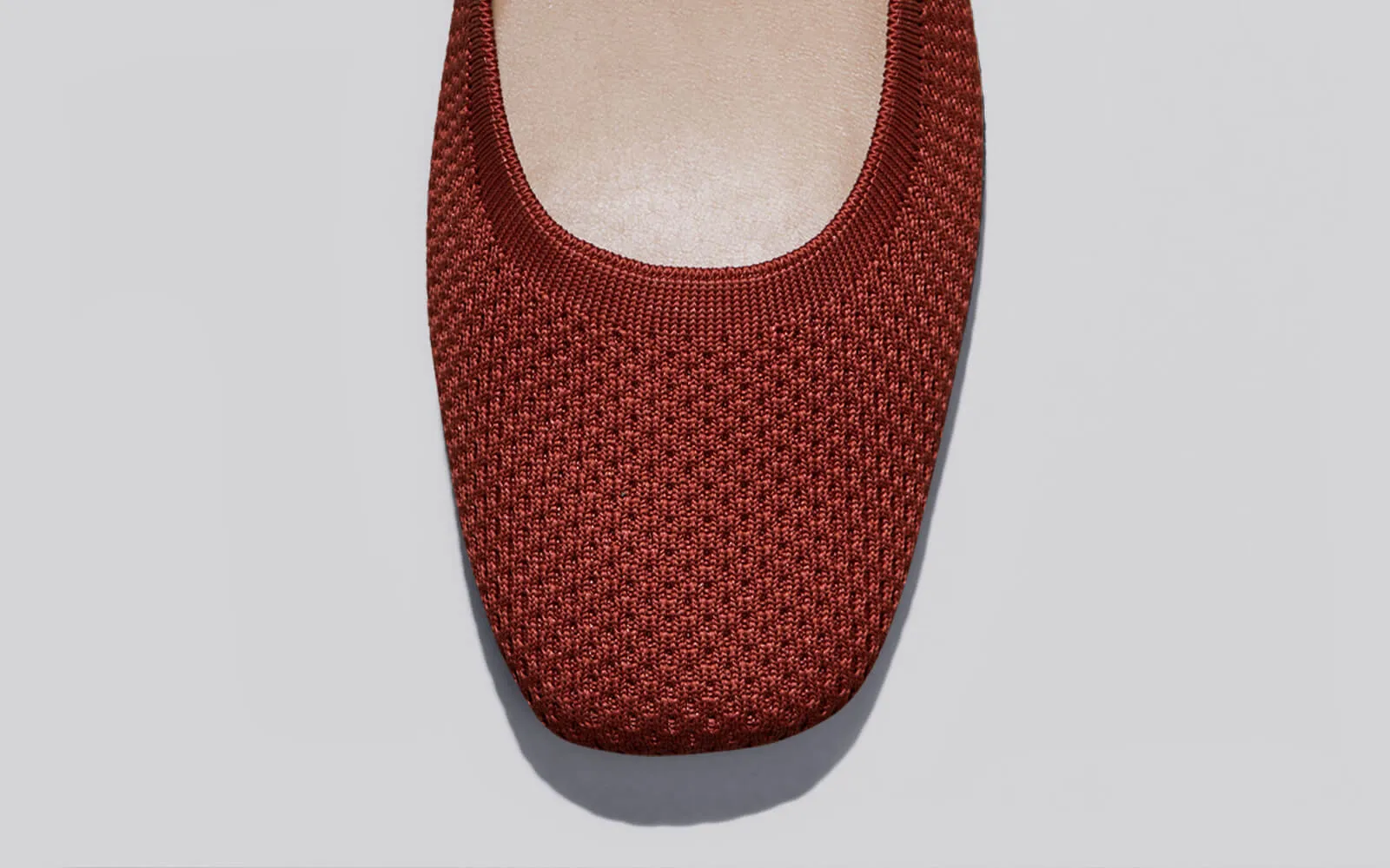 Plush Square Flats - Burgundy