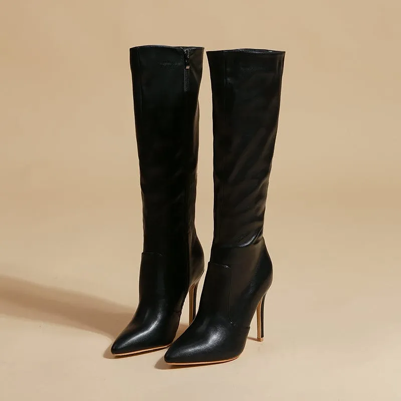 Point Toe Side Zip Boots