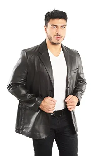 REED Men's Premium Lambskin Leather Blazer Sports Jacket (Imported)