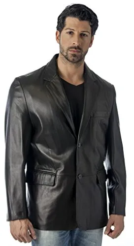 REED Men's Premium Lambskin Leather Blazer Sports Jacket (Imported)