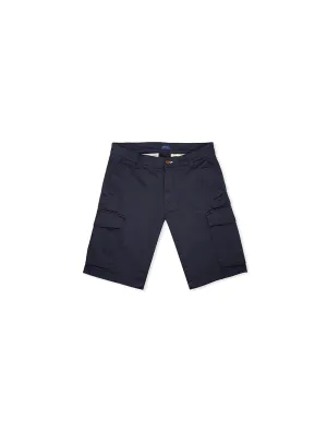 Relaxed Fit Twill Cargo Shorts Marine