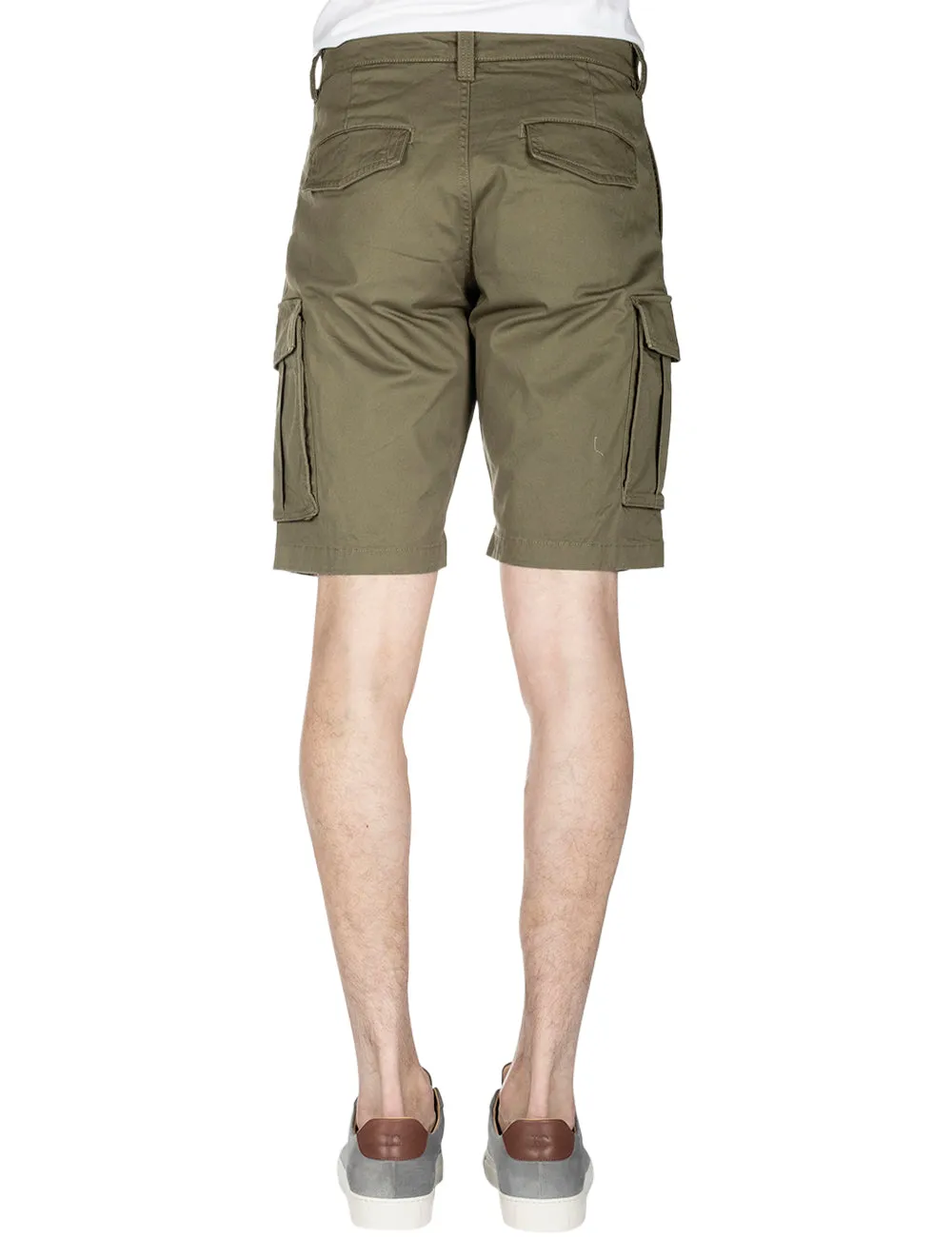 Relaxed Twill Cargo Shorts Juniper Green