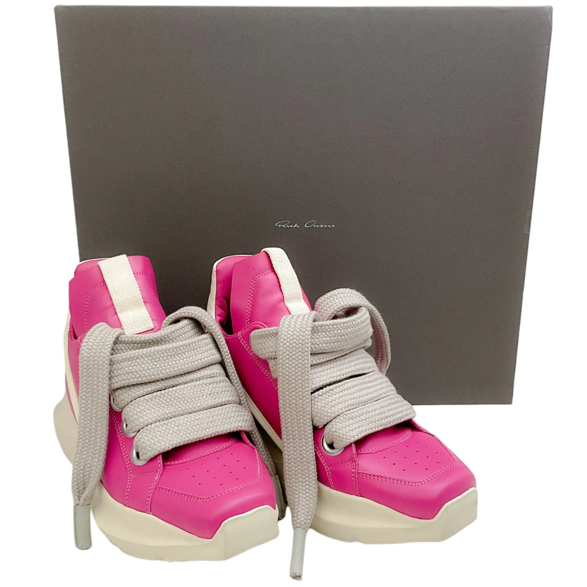 Rick Owens Hot Pink / Milk Geth Runner Sneakers