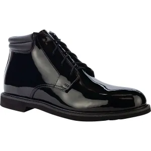 Rocky Mens Black Leather Duty Formal Boots Dress High Gloss Chukka