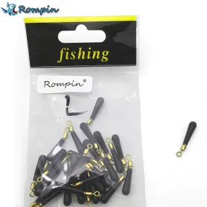 Rompin 30pcs/lot Fishing copper rubber float rest Gear Block rotation drift fishing floats accessory bobber