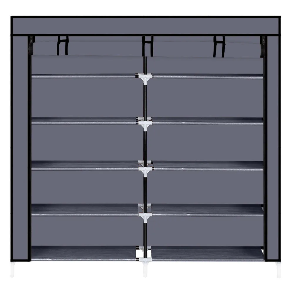 RONSHIN 7 Layers 14 Grids Shoe Cabinet Storage Rack 110*28*115cm GREY