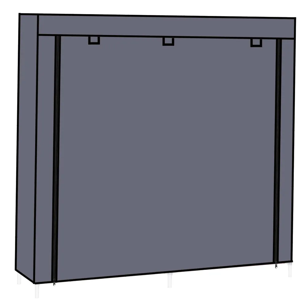 RONSHIN 7 Layers 14 Grids Shoe Cabinet Storage Rack 110*28*115cm GREY