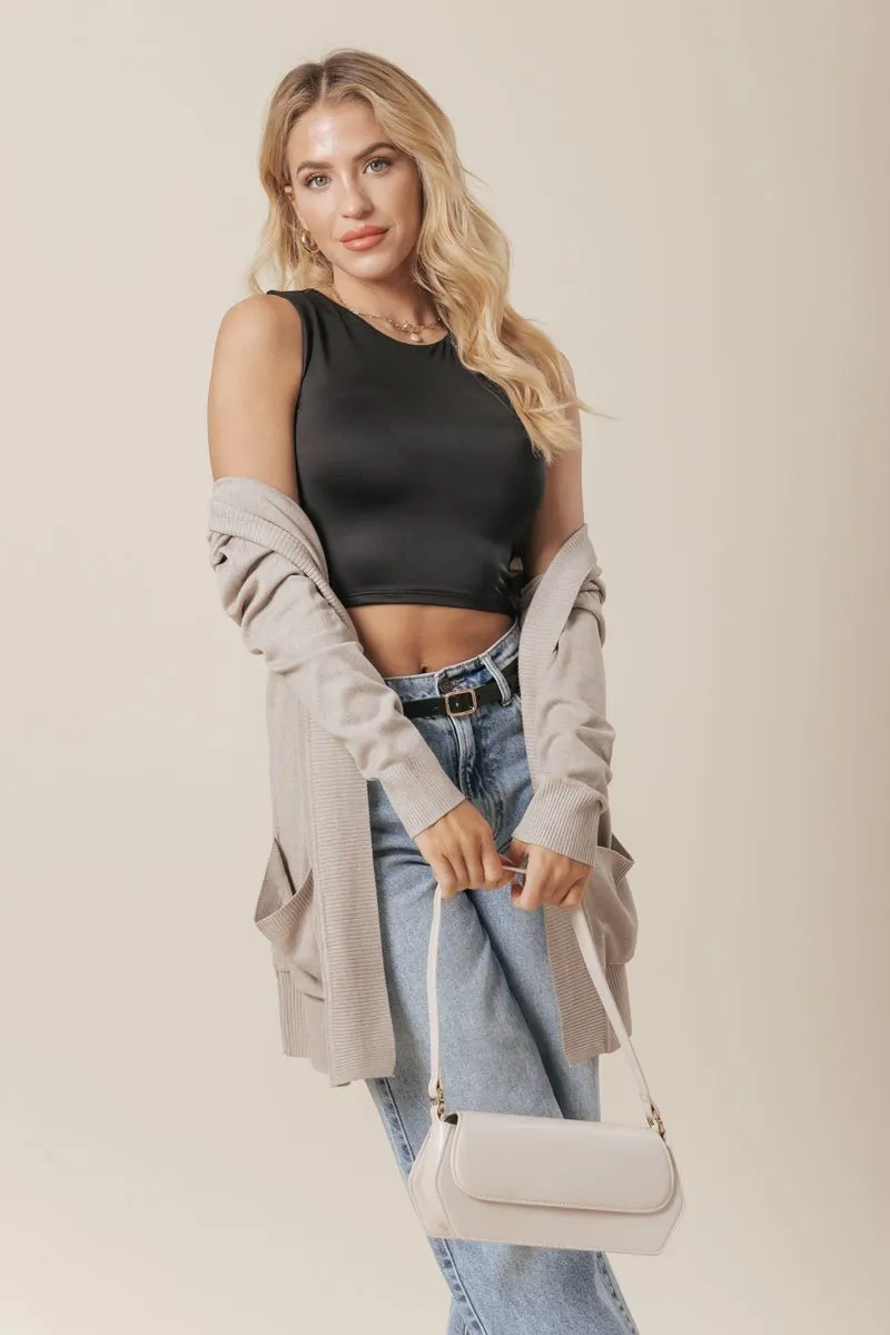 Round Neck Cropped Tank Top - DOORBUSTER