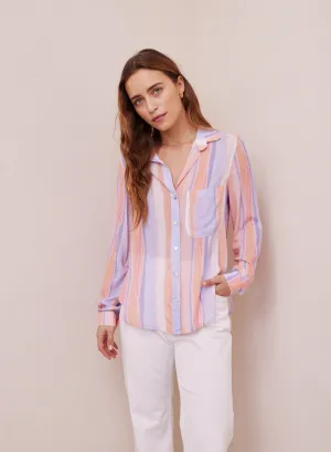 Rounded Hem Button Down Shirt