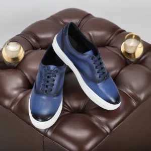 S130 Navy Burnished Sneaker