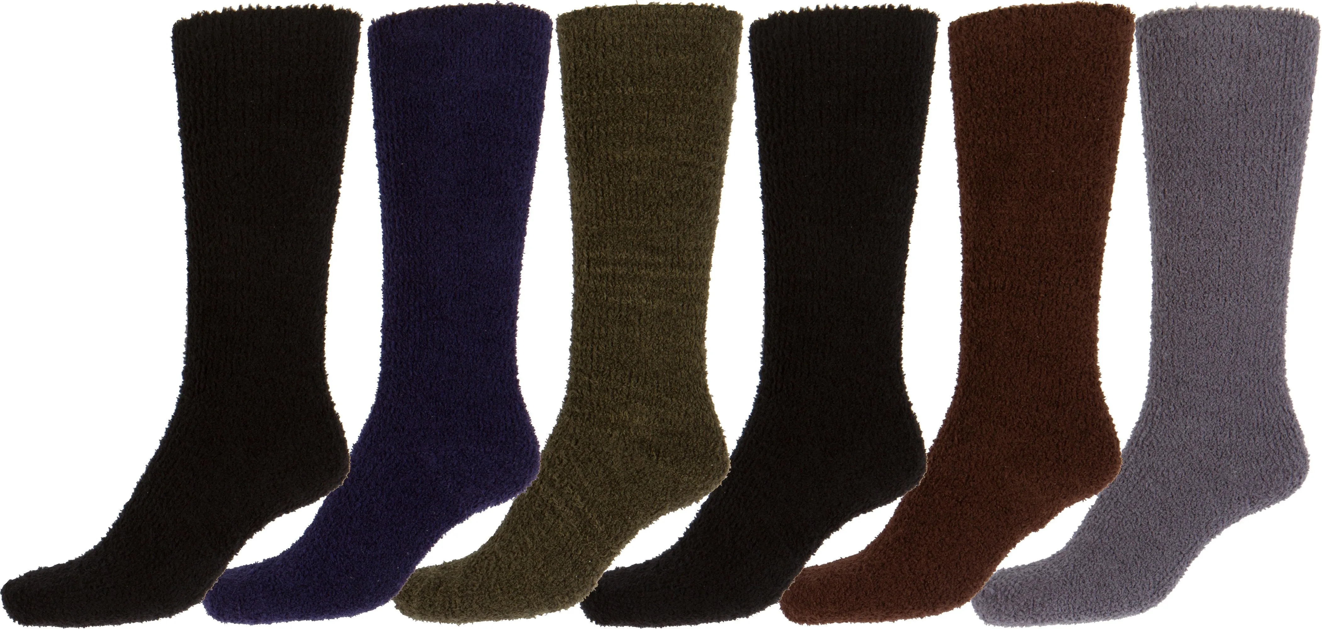 Sakkas Womens Super Soft Anti-Slip Fuzzy Knee High Socks Value Assorted 6-Pack