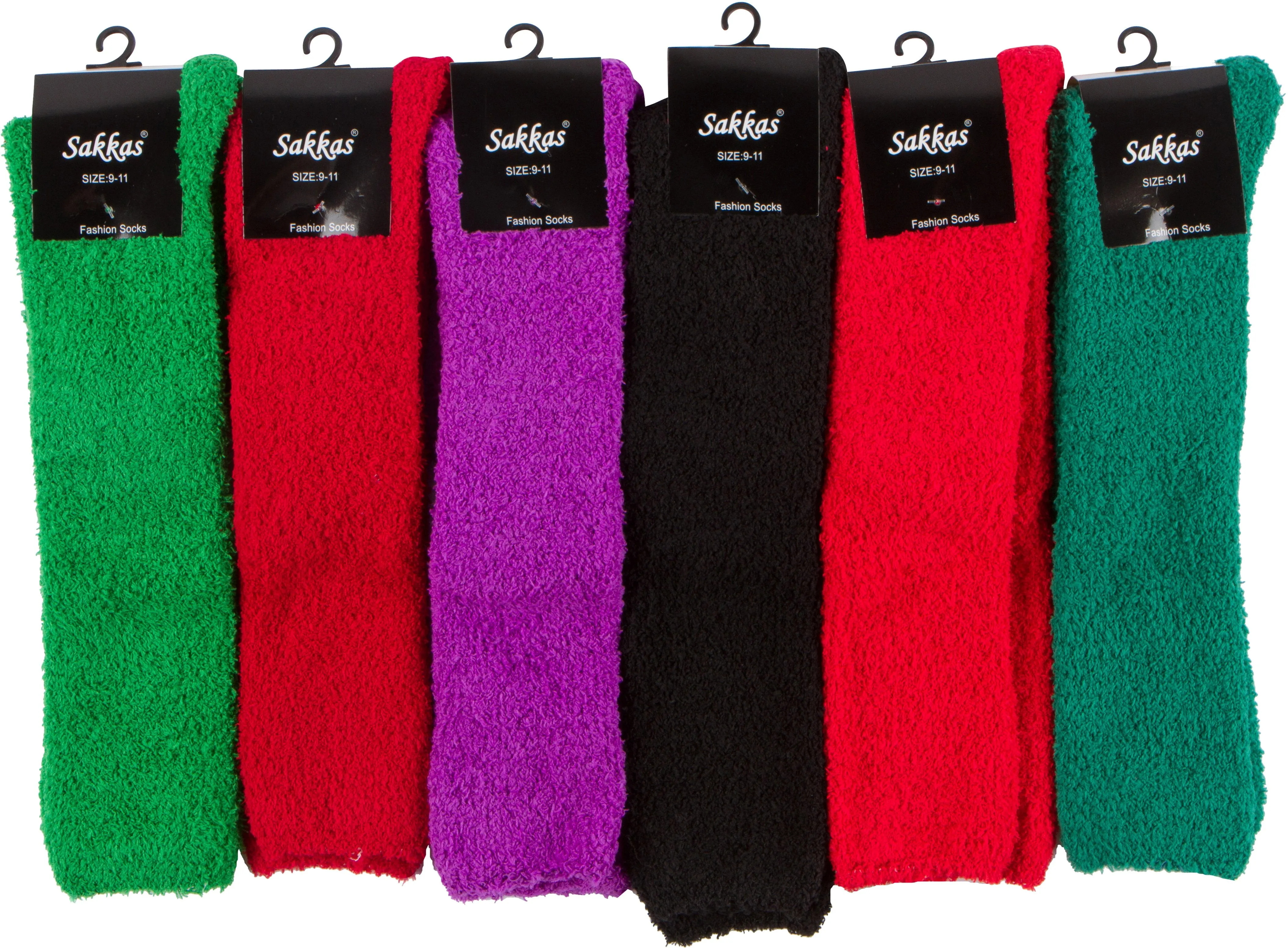 Sakkas Womens Super Soft Anti-Slip Fuzzy Knee High Socks Value Assorted 6-Pack