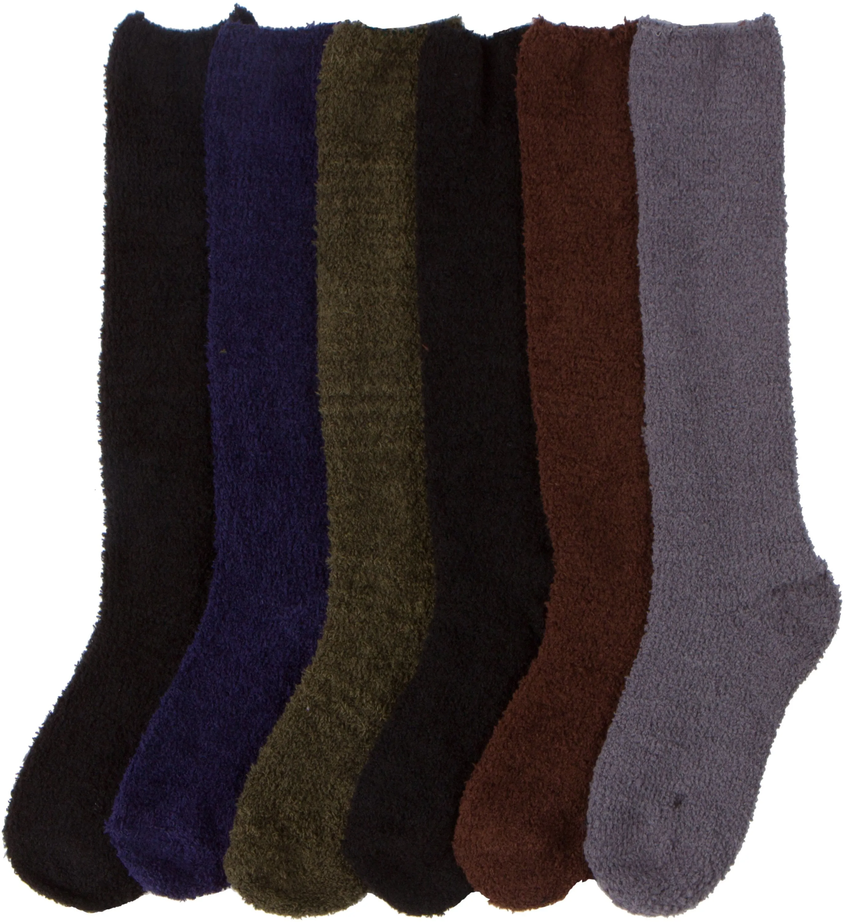 Sakkas Womens Super Soft Anti-Slip Fuzzy Knee High Socks Value Assorted 6-Pack