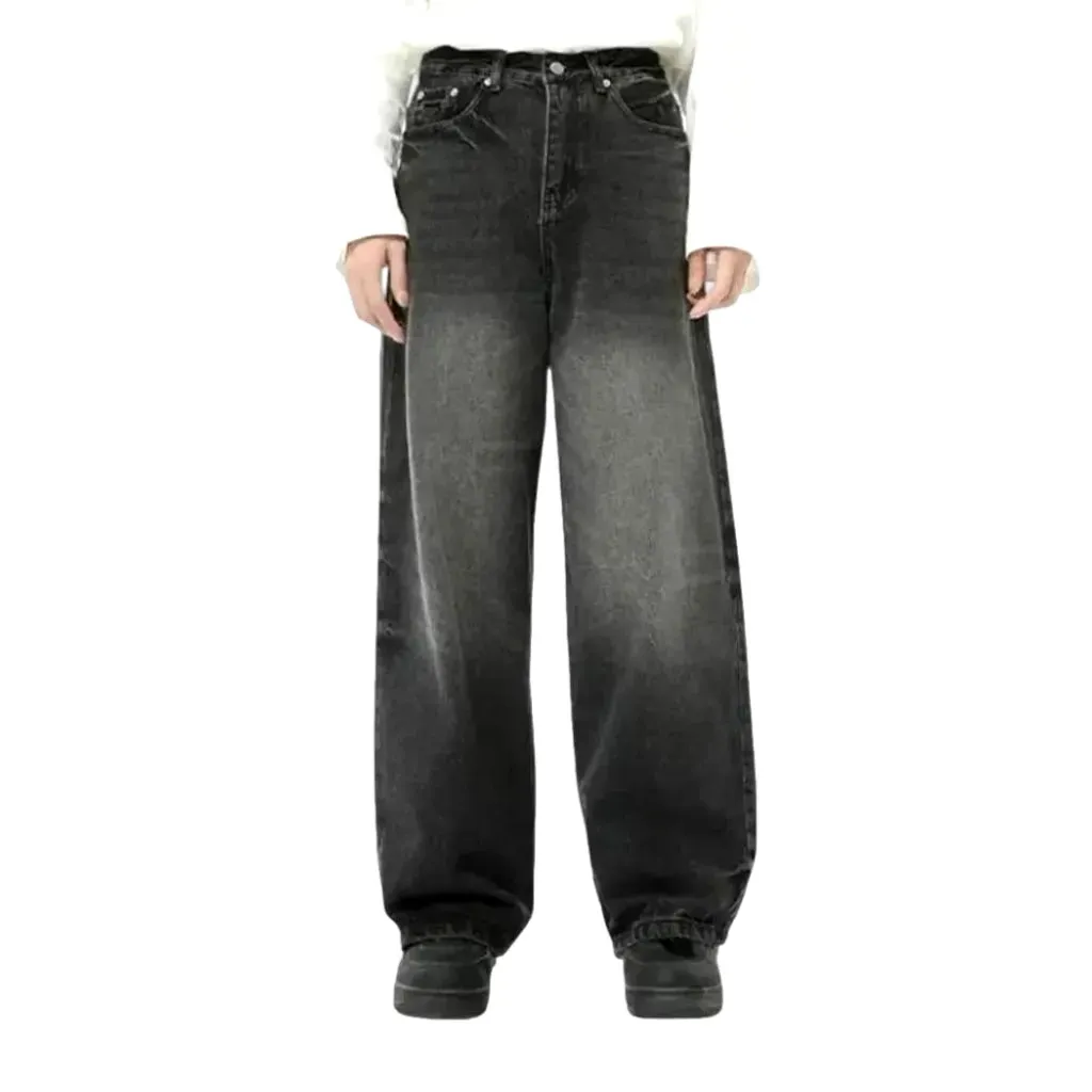 Sanded light washed out men's jeans