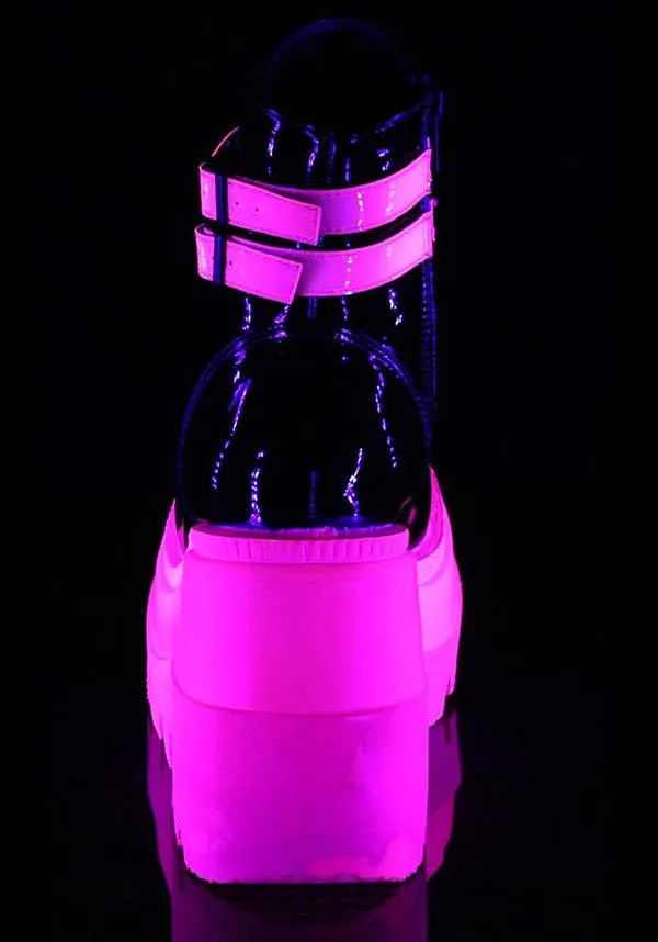 SHAKER-52 [Black/Pink UV] | PLATFORM BOOTS [PREORDER]