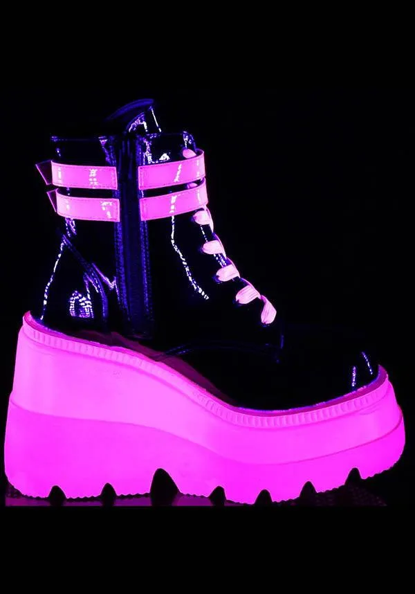 SHAKER-52 [Black/Pink UV] | PLATFORM BOOTS [PREORDER]