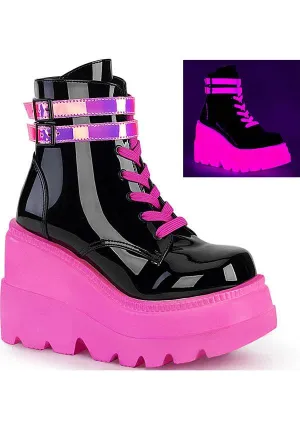 SHAKER-52 [Black/Pink UV] | PLATFORM BOOTS [PREORDER]